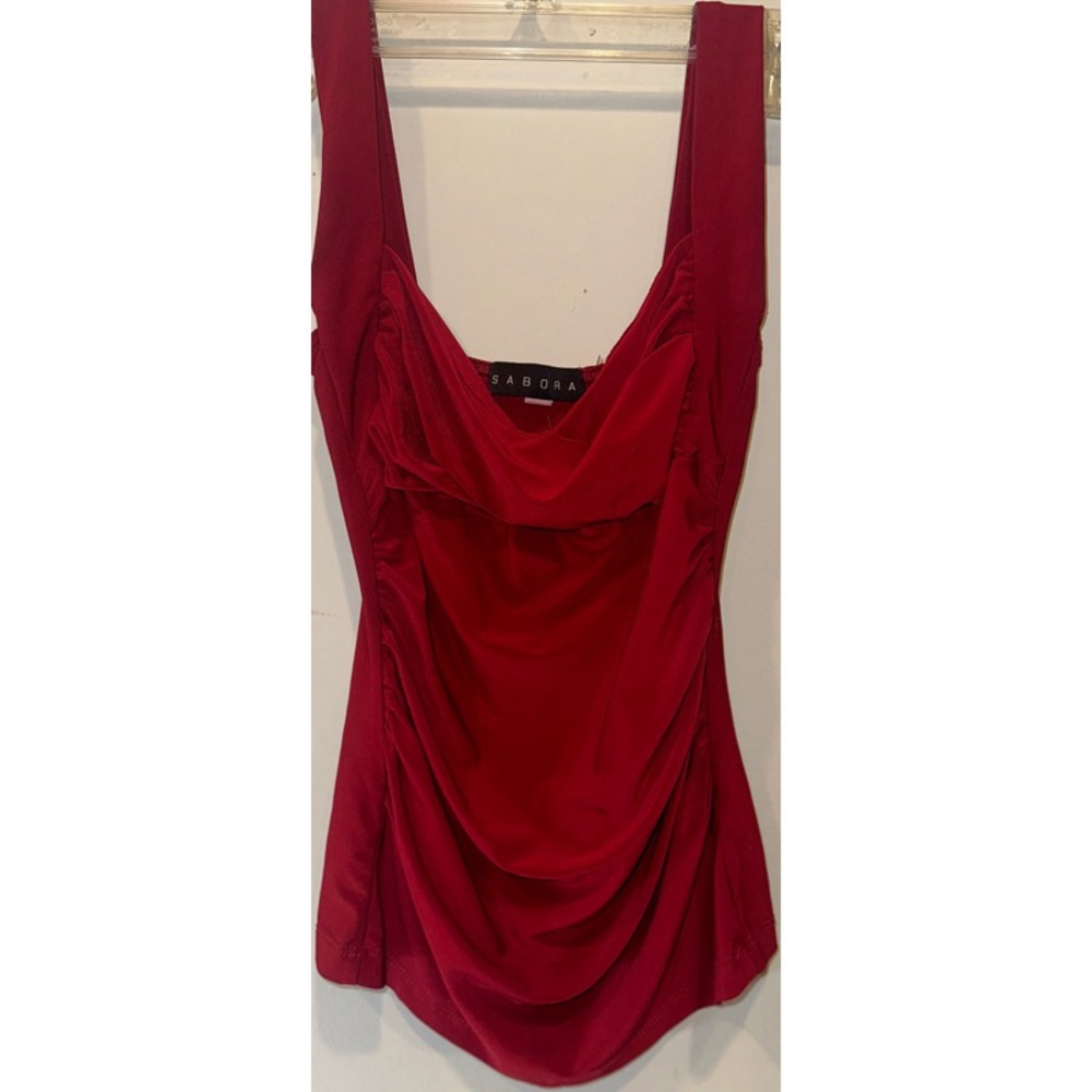 Forever 21 Sabora Red Spaghetti Strapped Padded Tube Top